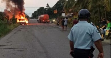 Se quemó un carro en Guayabones