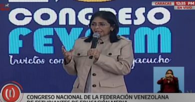 Vicepresidenta Rodríguez: “Los apellidos pactaron con bandas del imperio para entregar nuestras riquezas”