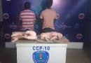 Aprehendidos por el Cpbez dos hombres por hurtar y sacrificar ganado porcino en Sucre