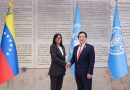 Delcy Rodríguez habla de seguridad alimentaria mundial con el director general de la FAO